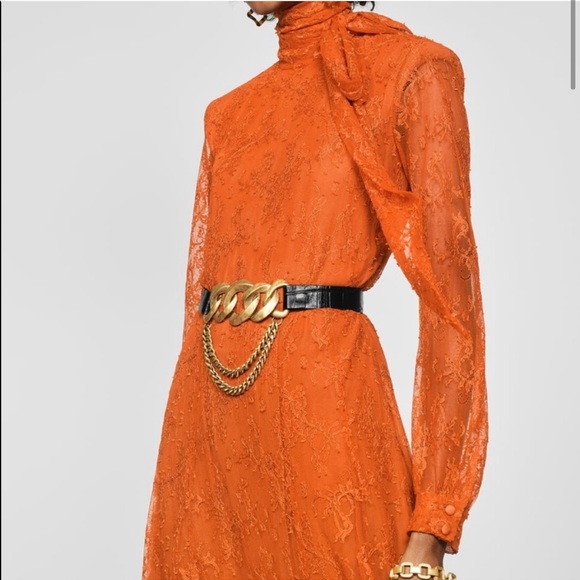 Zara Accessories Zara Limited Edition Link Buckle Leather Belt